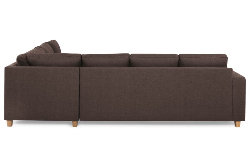 Crazy 5-seters Vendbar L-formet Large Hjørnesofa i Stoff - Brun - Møbler - Sofaer - Hjørnesofaer