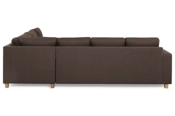 Crazy 5-seters Vendbar L-formet Large Hjørnesofa i Stoff - Brun - Møbler - Sofaer - Hjørnesofaer