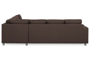 Crazy 5-seters Vendbar L-formet Large Hjørnesofa i Stoff - Brun - Møbler - Sofaer - Hjørnesofaer