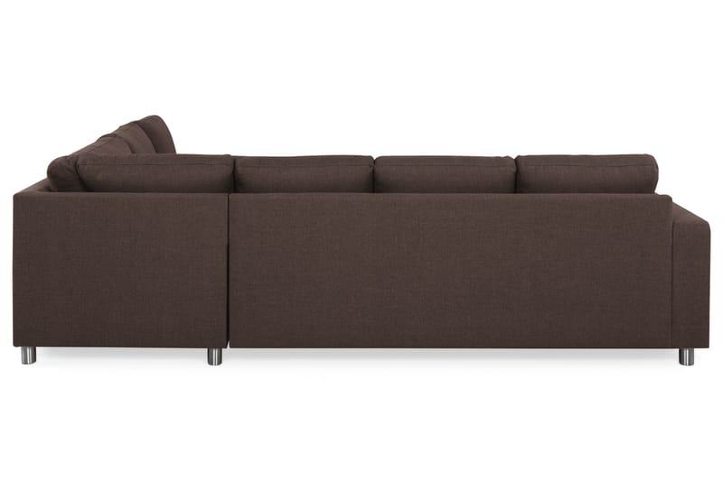 Crazy 5-seters Vendbar L-formet Large Hjørnesofa i Stoff - Brun - Møbler - Sofaer - Hjørnesofaer