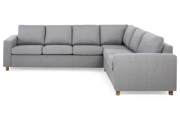 Crazy 5-seters Vendbar L-formet Large Hjørnesofa i Stoff - Grå - Møbler - Sofaer - Hjørnesofaer