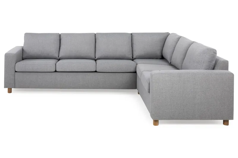 Crazy 5-seters Vendbar L-formet Large Hjørnesofa i Stoff - Grå - Møbler - Sofaer - Hjørnesofaer