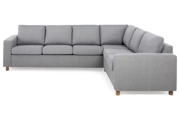 Crazy 5-seters Vendbar L-formet Large Hjørnesofa i Stoff - Grå - Møbler - Sofaer - Hjørnesofaer