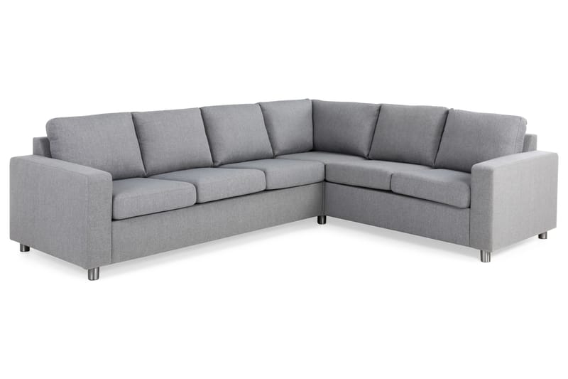 Crazy 5-seters Vendbar L-formet Large Hjørnesofa i Stoff - Grå - Møbler - Sofaer - Hjørnesofaer