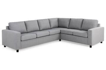 Crazy 5-seters Vendbar L-formet Large Hjørnesofa i Stoff - Grå - Møbler - Sofaer - Hjørnesofaer