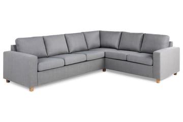 Crazy 5-seters Vendbar L-formet Large Hjørnesofa i Stoff - Grå - Møbler - Sofaer - Hjørnesofaer