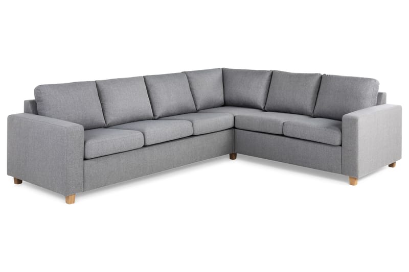 Crazy 5-seters Vendbar L-formet Large Hjørnesofa i Stoff - Grå - Møbler - Sofaer - Hjørnesofaer