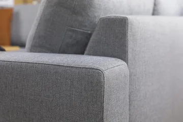 Crazy 5-seters Vendbar L-formet Large Hjørnesofa i Stoff - Grå - Møbler - Sofaer - Hjørnesofaer