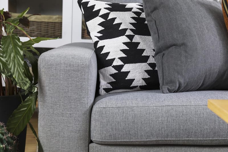 Crazy 5-seters Vendbar L-formet Large Hjørnesofa i Stoff - Grå - Møbler - Sofaer - Hjørnesofaer