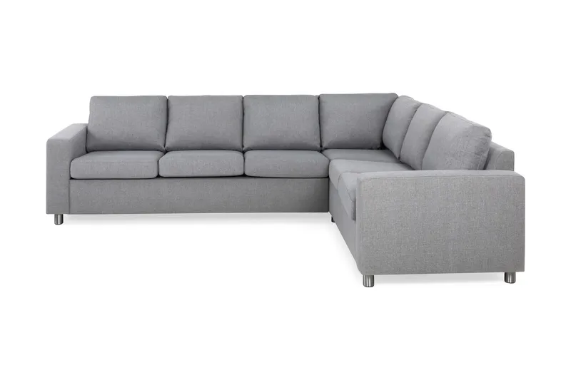 Crazy 5-seters Vendbar L-formet Large Hjørnesofa i Stoff - Grå - Møbler - Sofaer - Hjørnesofaer