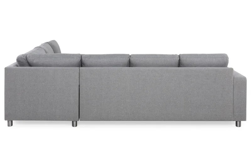 Crazy 5-seters Vendbar L-formet Large Hjørnesofa i Stoff - Grå - Møbler - Sofaer - Hjørnesofaer