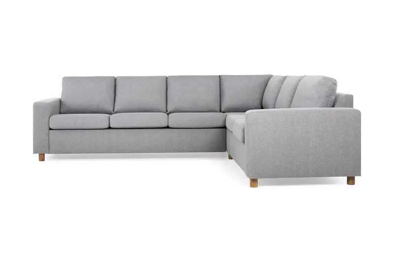 Crazy 5-seters Vendbar L-formet Large Hjørnesofa i Stoff - Grå - Møbler - Sofaer - Hjørnesofaer