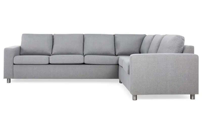 Crazy 5-seters Vendbar L-formet Large Hjørnesofa i Stoff - Grå - Møbler - Sofaer - Hjørnesofaer