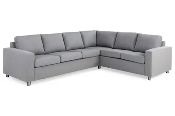 Crazy 5-seters Vendbar L-formet Large Hjørnesofa i Stoff - Grå - Møbler - Sofaer - Hjørnesofaer