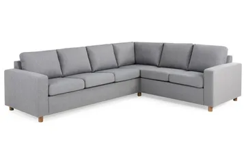 Crazy 5-seters Vendbar L-formet Large Hjørnesofa i Stoff - Grå - Møbler - Sofaer - Hjørnesofaer