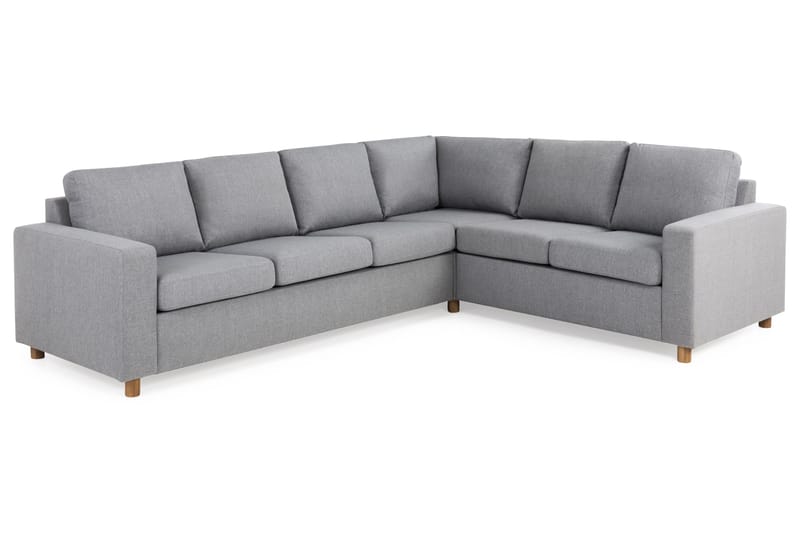 Crazy 5-seters Vendbar L-formet Large Hjørnesofa i Stoff - Grå - Møbler - Sofaer - Hjørnesofaer