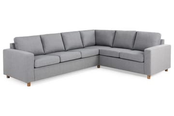 Crazy 5-seters Vendbar L-formet Large Hjørnesofa i Stoff - Grå - Møbler - Sofaer - Hjørnesofaer