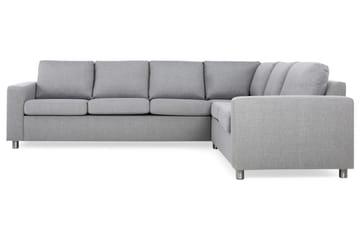 Crazy 5-seters Vendbar L-formet Large Hjørnesofa i Stoff - Grå - Møbler - Sofaer - Hjørnesofaer