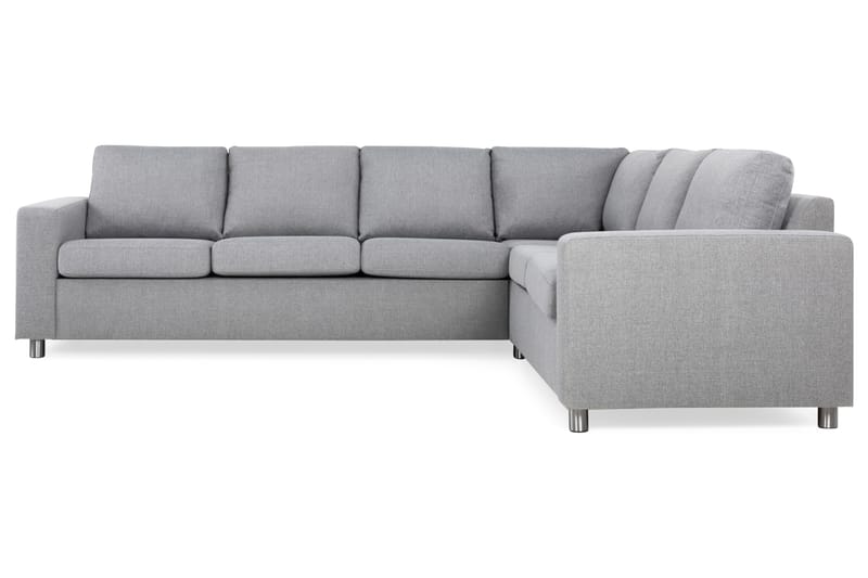 Crazy 5-seters Vendbar L-formet Large Hjørnesofa i Stoff - Grå - Møbler - Sofaer - Hjørnesofaer