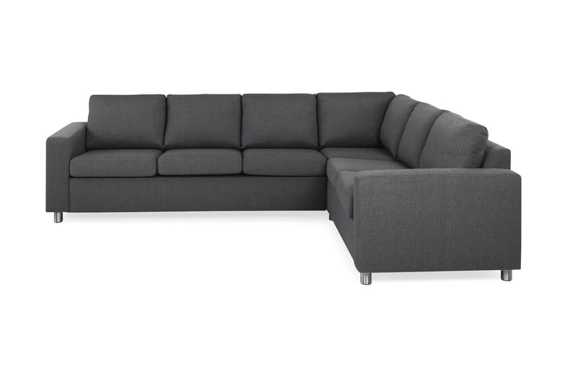 Crazy 5-seters Vendbar L-formet Large Hjørnesofa i Stoff - Mørk grå - Møbler - Sofaer - Hjørnesofaer