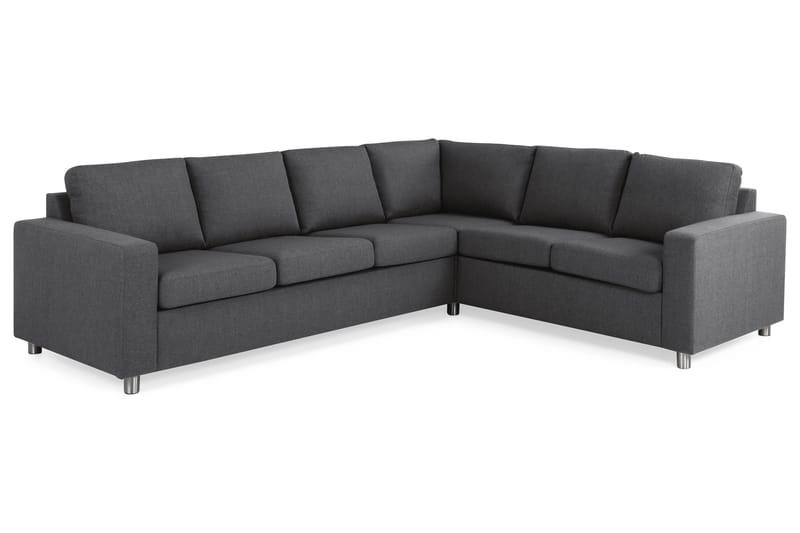 Crazy 5-seters Vendbar L-formet Large Hjørnesofa i Stoff - Mørk grå - Møbler - Sofaer - Hjørnesofaer