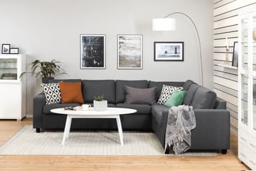 Crazy 5-seters Vendbar L-formet Large Hjørnesofa i Stoff - Mørk grå - Møbler - Sofaer - Hjørnesofaer