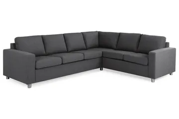 Crazy 5-seters Vendbar L-formet Large Hjørnesofa i Stoff - Mørk grå - Møbler - Sofaer - Hjørnesofaer