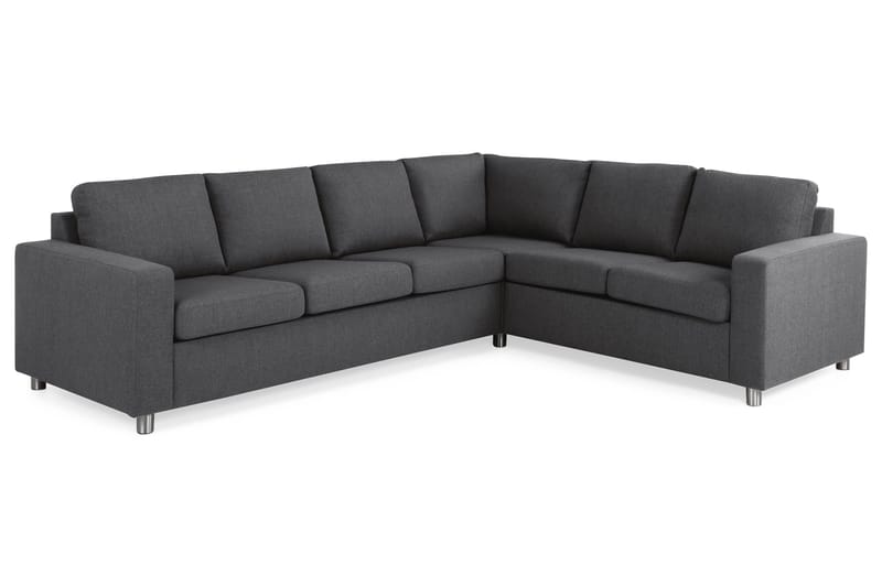 Crazy 5-seters Vendbar L-formet Large Hjørnesofa i Stoff - Mørk grå - Møbler - Sofaer - Hjørnesofaer