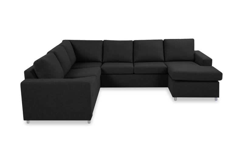 Crazy 5-seters Venstrevendt U-formet Hjørnesofa med Divan i Stoff - Antrasitt - Møbler - Sofaer - Hjørnesofaer - Hjørnesofa med divan