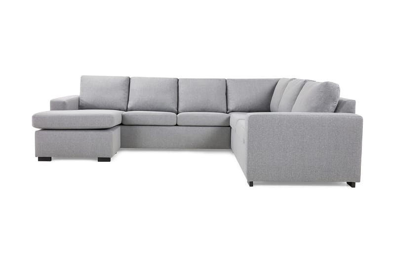 Crazy 5-seters Venstrevendt U-formet Hjørnesofa med Divan i Stoff - Grå - Møbler - Sofaer - Hjørnesofaer - Hjørnesofa med divan