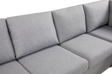 Crazy 5-seters Venstrevendt U-formet Hjørnesofa med Divan i Stoff - Grå - Møbler - Sofaer - Hjørnesofaer - Hjørnesofa med divan