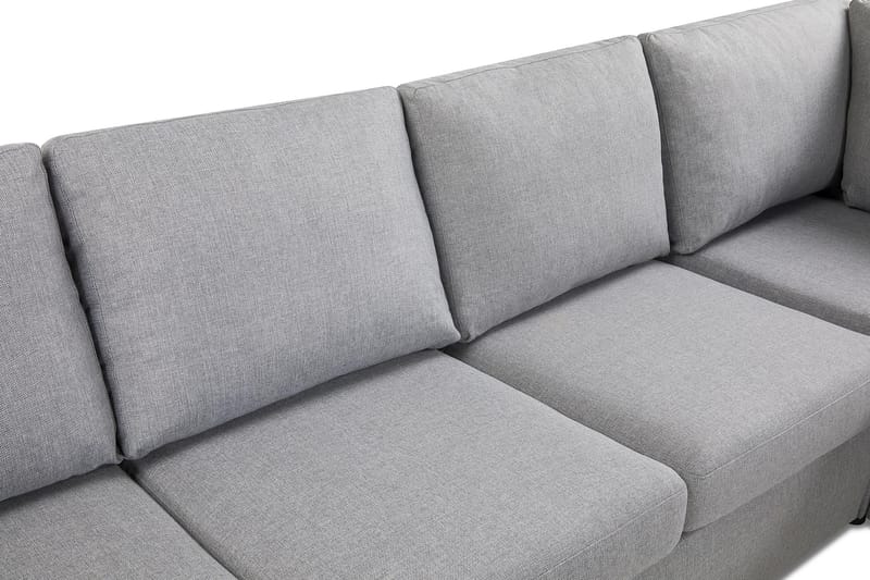 Crazy 5-seters Venstrevendt U-formet Hjørnesofa med Divan i Stoff - Grå - Møbler - Sofaer - Hjørnesofaer - Hjørnesofa med divan