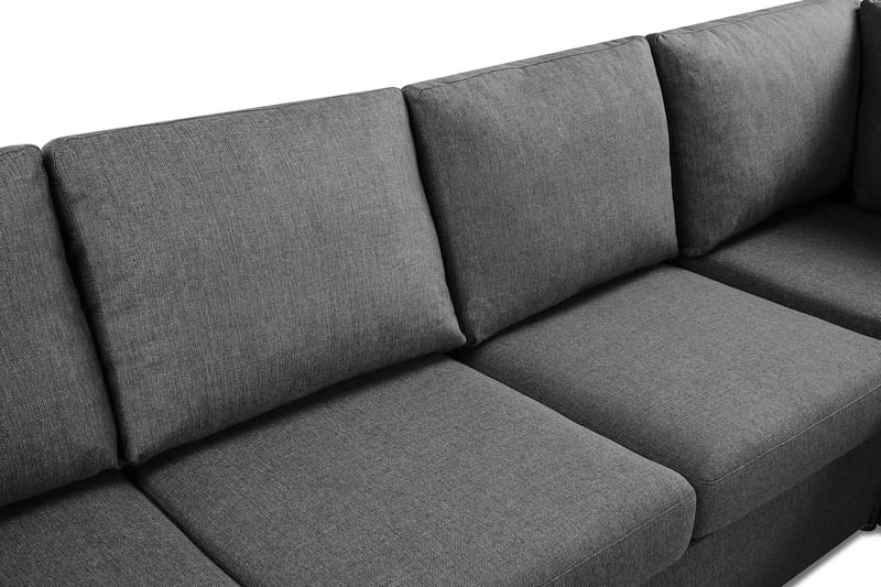 Crazy 5-seters Venstrevendt U-formet Hjørnesofa med Divan i Stoff - Mørk grå - Møbler - Sofaer - Hjørnesofaer