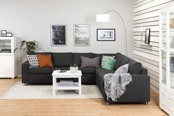 Crazy 6-seters Vendbar L-formet X-Large Hjørnesofa i Stoff - Antrasitt - Møbler - Sofaer - Hjørnesofaer