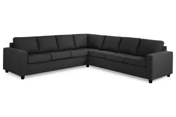 Crazy 6-seters Vendbar L-formet X-Large Hjørnesofa i Stoff - Antrasitt - Møbler - Sofaer - Hjørnesofaer
