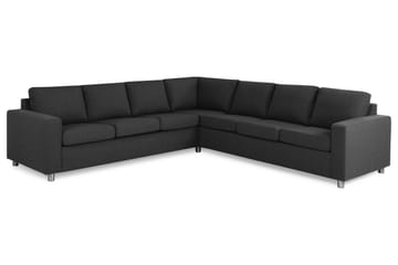 Crazy 6-seters Vendbar L-formet X-Large Hjørnesofa i Stoff - Antrasitt - Møbler - Sofaer - Hjørnesofaer