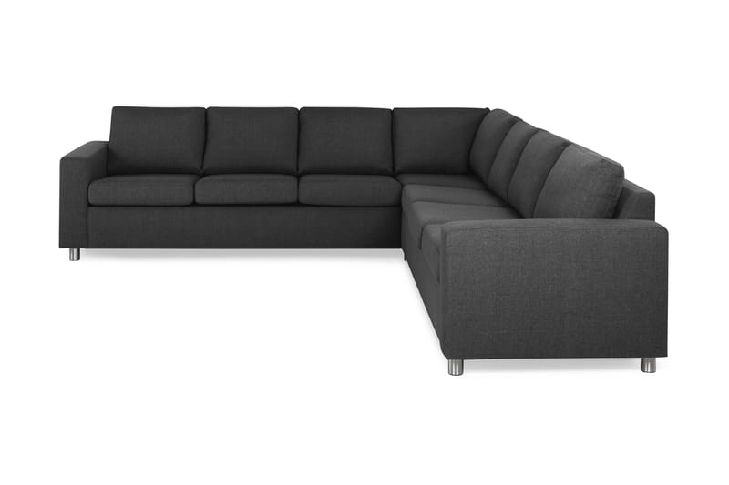 Crazy 6-seters Vendbar L-formet X-Large Hjørnesofa i Stoff - Antrasitt - Møbler - Sofaer - Hjørnesofaer