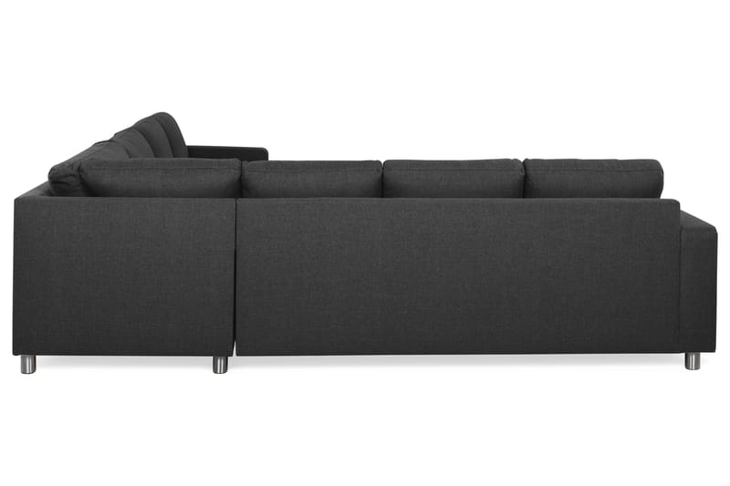 Crazy 6-seters Vendbar L-formet X-Large Hjørnesofa i Stoff - Antrasitt - Møbler - Sofaer - Hjørnesofaer