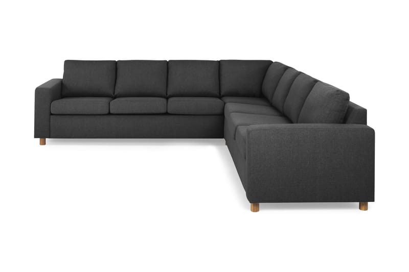Crazy 6-seters Vendbar L-formet X-Large Hjørnesofa i Stoff - Antrasitt - Møbler - Sofaer - Hjørnesofaer
