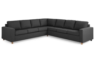 Crazy 6-seters Vendbar L-formet X-Large Hjørnesofa i Stoff - Antrasitt - Møbler - Sofaer - Hjørnesofaer