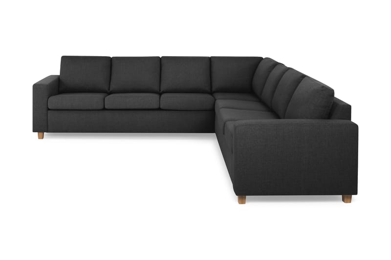 Crazy 6-seters Vendbar L-formet X-Large Hjørnesofa i Stoff - Antrasitt - Møbler - Sofaer - Hjørnesofaer