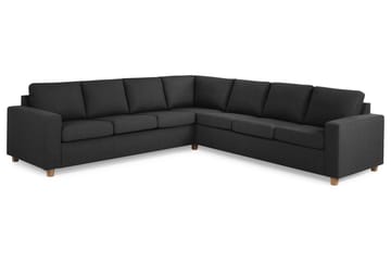 Crazy 6-seters Vendbar L-formet X-Large Hjørnesofa i Stoff - Antrasitt - Møbler - Sofaer - Hjørnesofaer