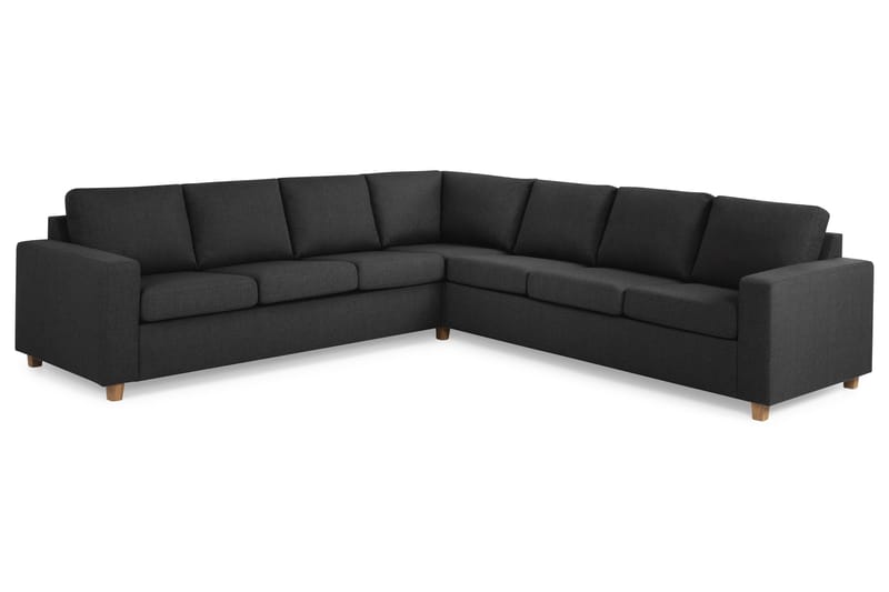 Crazy 6-seters Vendbar L-formet X-Large Hjørnesofa i Stoff - Antrasitt - Møbler - Sofaer - Hjørnesofaer
