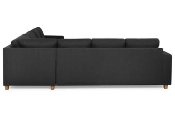Crazy 6-seters Vendbar L-formet X-Large Hjørnesofa i Stoff - Antrasitt - Møbler - Sofaer - Hjørnesofaer