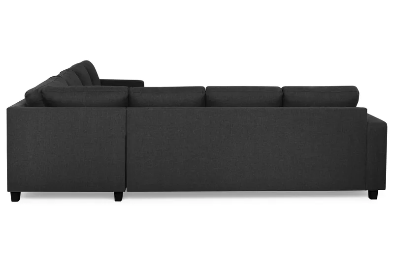 Crazy 6-seters Vendbar L-formet X-Large Hjørnesofa i Stoff - Antrasitt - Møbler - Sofaer - Hjørnesofaer