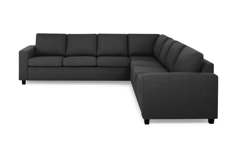 Crazy 6-seters Vendbar L-formet X-Large Hjørnesofa i Stoff - Antrasitt - Møbler - Sofaer - Hjørnesofaer