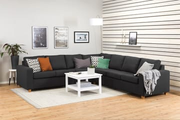 Crazy 6-seters Vendbar L-formet X-Large Hjørnesofa i Stoff - Antrasitt - Møbler - Sofaer - Hjørnesofaer