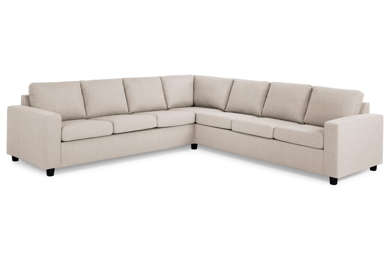 Crazy 6-seters Vendbar L-formet X-Large Hjørnesofa i Stoff - Beige - Møbler - Sofaer - Hjørnesofaer