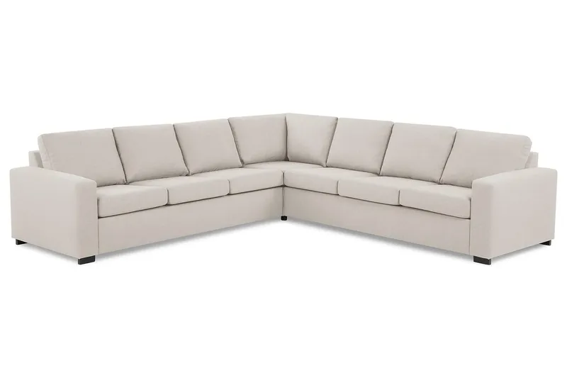 Crazy 6-seters Vendbar L-formet X-Large Hjørnesofa i Stoff - Beige - Møbler - Sofaer - Hjørnesofaer