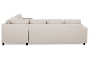 Crazy 6-seters Vendbar L-formet X-Large Hjørnesofa i Stoff - Beige - Møbler - Sofaer - Hjørnesofaer